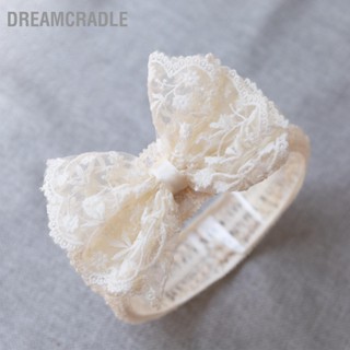  DreamCradle ที่คาดผมลูกไม้เด็กสบายผิวนุ่มระบายอากาศที่คาดผมทารกนำกลับมาใช้ใหม่ได้สำหรับเด็กผู้หญิง