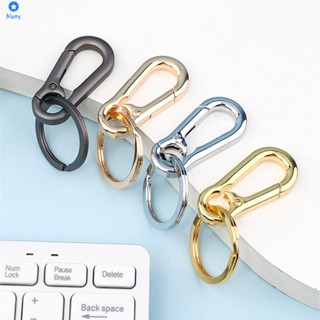 Mountaineering Buckle Flat Ring Key Chain Accessories Metal Key Ring Zinc Alloy Key Chain 【bluey】