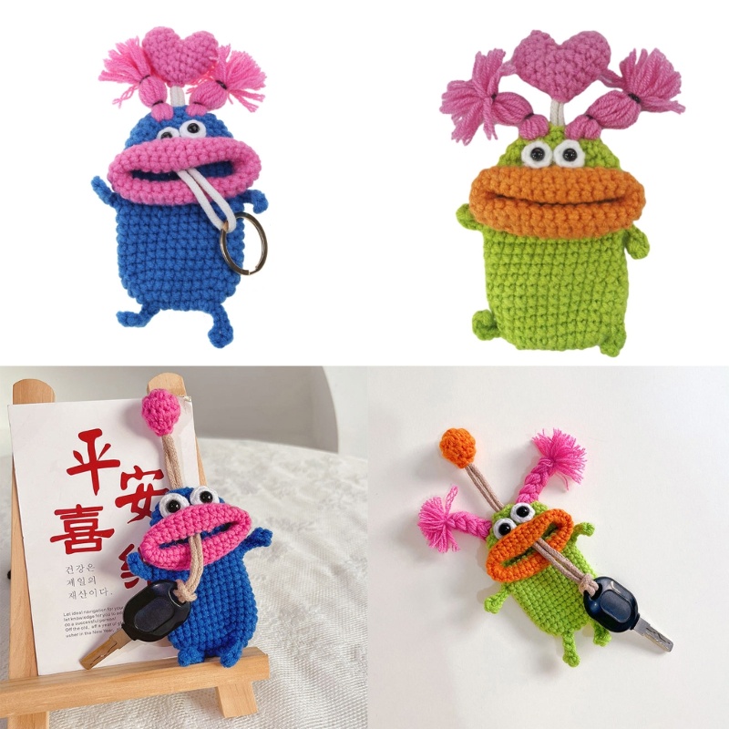 Thick Lips Monsters Pull Type Keys Bag Hand Knitting Keys Wallet Car Keys Sleeve
