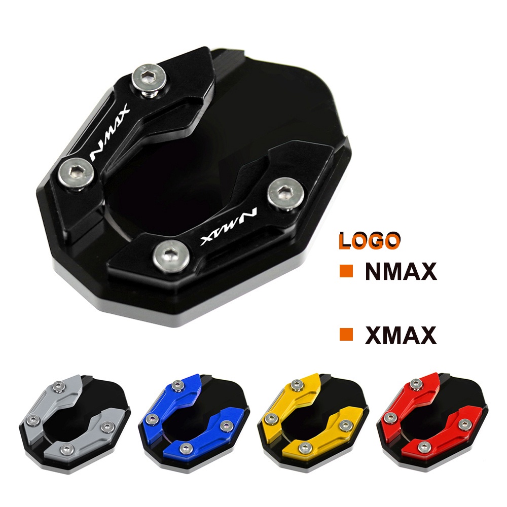 อุปกรณ์มอเตอร์ไซค์ สําหรับ ยามาฮ่า XMAX 125 300 2017-2022 เอ็นแม็กซ์155 2015-2024 ขาตั้งด้านข้างขยายแผ่นเท้ายืนขยายอุปกรณ์มอเตอร์ไซ