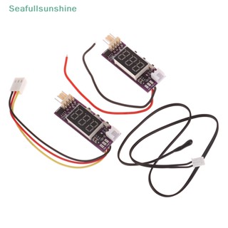 Seaf&gt; พัดลมควบคุมอุณหภูมิดิจิทัล DC12V PWM 4 สาย ขนาดเล็ก รองรับพัดลมภายใน 3A