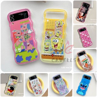 เคสโทรศัพท์ซิลิโคน TPU นิ่ม แบบใส กันกระแทก สําหรับ Samsung Galaxy Z Flip 4 Z Flip 3