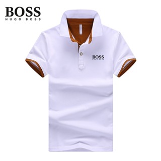 เสื้อโปโล BOSS แฟชั่นคู่รัก สําหรับผู้ชาย และผู้หญิง