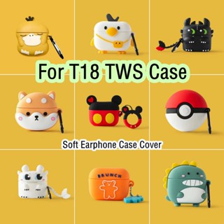 【Yoshida】เคสหูฟัง แบบนิ่ม ลายการ์ตูน สําหรับ T18 TWS T18 TWS