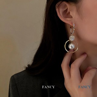 Fancy ใหม่ แฟชั่นเกาหลี มุกเทียม ต่างหูหล่น สําหรับผู้หญิง ผีเสื้อ นกฮูก เพทาย ขนาดใหญ่ ต่างหูงานแต่งงาน เครื่องประดับ