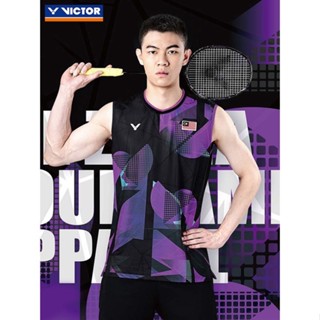 Victory เสื้อยืดแบดมินตัน แขนสั้น แบบแห้งเร็ว Li Zhi Jia