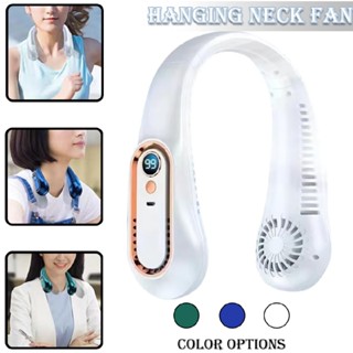 New Portable Mini Fan Neckband Bladeless Neck Hanging Cooler USB Rechargeable