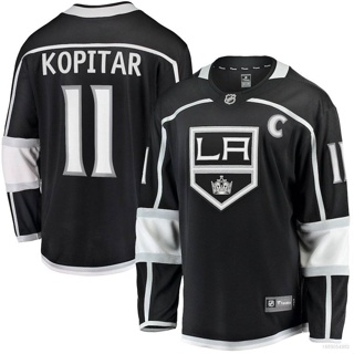 ใหม่ NHL Los Angeles Kings Jersey Anze Kopitar เสื้อยืด แขนยาว พลัสไซซ์