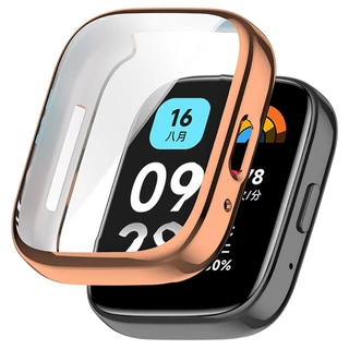 เคสกระจก ซิลิโคนนิ่ม ป้องกันหน้าจอ สําหรับ Redmi Watch 3 Active 3 Lite Xiaomi Redmi Watch 3 Active