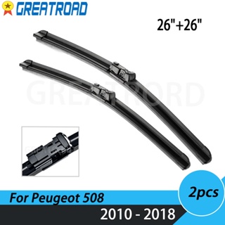 ใบปัดน้ําฝนกระจกหน้ารถยนต์ LHD 26 นิ้ว + 26 นิ้ว สําหรับ Peugeot 508 2010-2018