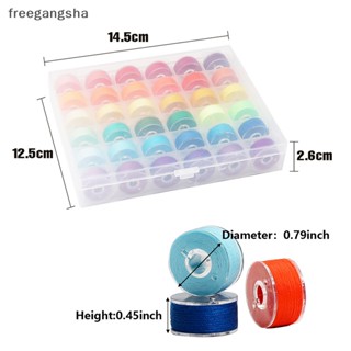 [FREG] 36Pcs Multicolor Bobbin Thread Polyester Thread Spools Sewing Machine Bobbins with Storage Box Embroidery Sewing Accessories FDH