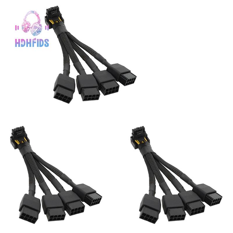 สายเคเบิลเชื่อมต่อการ์ดจอ 12VHPWR 90 องศา สําหรับ GPU RTX4090 RTX4080 4X8 Pin PCI-E เป็น 16 Pin 3 ชิ