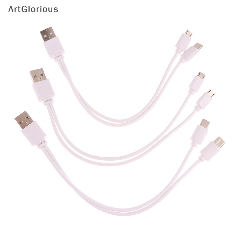 Art 2 in 1 สายชาร์จแยกข้อมูล USB ตัวผู้ เป็น Micro USB Type-C สําหรับ Android สมาร์ทโฟน แท็บเล็ต 1 ชิ้น