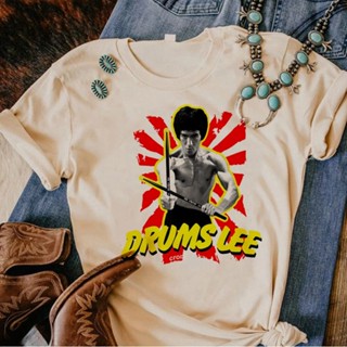 เสื้อยืด พิมพ์ลาย Bruce Lee Y2K สไตล์สตรีท สําหรับผู้หญิง