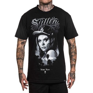 เสื้อยืด พิมพ์ลาย Sullen La Chica By Jaime Kerr Standard Tattoo Skull สําหรับผู้ชาย