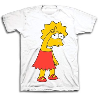 เสื้อยืด พิมพ์ลายกราฟฟิค The Simpsons Lisa Simpsons สไตล์คลาสสิก สําหรับผู้ชาย