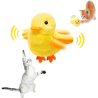 Cat Toys Moving Flapping Ducks Cat Plush Toys Electric Duck for Indoor Cats