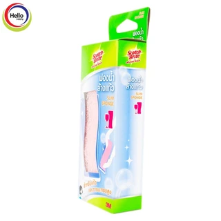 ฟองน้ำล้างแก้ว SCOTH-BRITE SLIM ฟองน้ำ ทำคามสะอาด แก้ว 5.5x3.2x15ซม. สก็อตซ์ ไบรต์