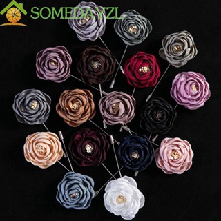 Somedayzl เข็มกลัดแฟชั่น หลายสี เครื่องประดับผู้ชาย สูท ผ้า แฮนด์เมด ปกเสื้อ พิน