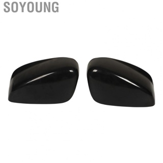 Soyoung 1Pair Car Rearview Mirror Cap Covers Glossy Black Side Door Wing Replacement for Honda Accord 2008‑2012