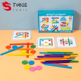 Tobie เกมจิ๊กซอว์ไม้ปริศนา สีรุ้ง สีสันสดใส ของเล่นสําหรับเด็ก