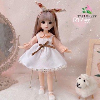 Taylor2pv ตุ๊กตาเจ้าหญิงมอลลี่น่ารัก พร้อมเสื้อผ้า และรองเท้า ข้อต่อขยับได้ BJD 1/12 12 นิ้ว สําหรับเด็กผู้หญิง