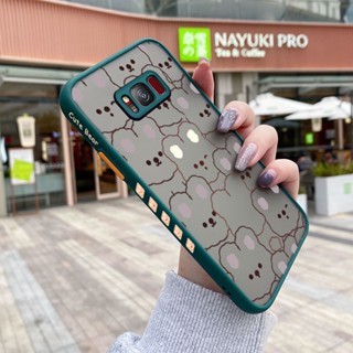 สําหรับ Samsung galaxy S8 S8 Plus เคสการ์ตูนกระต่ายน่ารัก ขอบสี่เหลี่ยม ดีไซน์ใหม่ กันกระแทก เคสโทรศัพท์ซิลิโคนใส ฝ้า