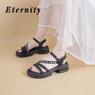 Eternity รองเท้าแตะผู้หญิง รองเท้าแตะ พื้นนุ่ม กันลื่น นุ่ม ใส่สบาย สไตล์เกาหลี 31Z071710