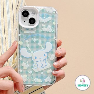 2-in-1 เคสโทรศัพท์มือถือแบบใส กันกระแทก ลายดอกไม้ ชินนาม่อนโรล สีเขียว เหมาะกับฤดูร้อน สําหรับ iPhone 14 Pro 13 11 12 Pro Max Xr Xs 7Plus 8Plus