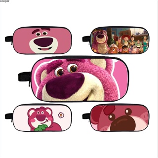 【กำลังจัดส่ง】 Summer New Strawberry Bear Cartoon Single Layer Pencil Case For Men And Women