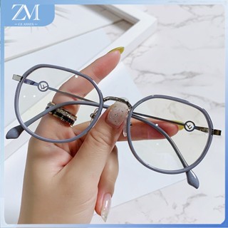 【ZM Glasses】แว่นตาแฟชั่น ป้องกันแสงสีฟ้า สไตล์เกาหลี สําหรับผู้หญิง กรอบสีธรรมดาส่วนบุคคล ใหม่ 093