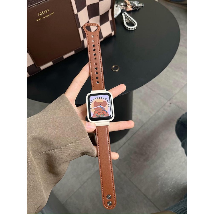 สายนาฬิกาข้อมือหนัง พร้อมเคสโลหะ แบบเปลี่ยน สําหรับ Redmi Watch 3 3 Xiaomi Redmi Watch 3 Lite