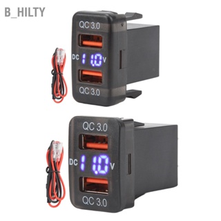 B_HILTY ช่องเสียบพอร์ตชาร์จ USB คู่ QC3.0 อะแดปเตอร์จ่ายไฟแบบชาร์จเร็วสำหรับ FJ Cruiser Fortuner Hilux Tacoma