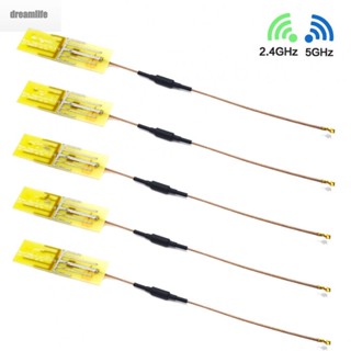 【DREAMLIFE】PCB Antenna WIFI Antenna Extra 18cm 2.4G /5.8G 5pcs Dual Frequency 8dbi