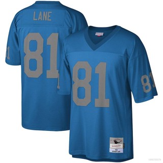 Yp2 NFL เสื้อยืดลําลอง แขนสั้น พิมพ์ลายสิงโตดีทรอยต์ Lane No.81 สีฟ้า พลัสไซซ์ PY2