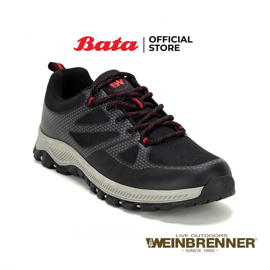 Bata บาจา WEINBRENNER รองเท้าผ้าใบ รองเท้าลำลองแบบผูกเชือก สำหรับผู้ชาย รุ่น RIDGEVIEW สีดำ รหัส 8406005