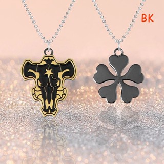 Bk GC เครื่องประดับ สร้อยคอ จี้อะนิเมะ Black Clover Five-Leaf Asta Black Bull