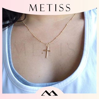 Metiss สร้อยคอ จี้ไม้กางเขน ขนาดเล็ก เรียบง่าย ของขวัญวันเกิดวันแม่ สําหรับผู้หญิง