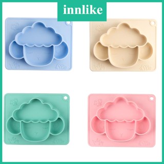 Inn ชามซิลิโคน ปลอดสารพิษ ปลอดสาร BPA สีพื้น สําหรับเด็กทารก