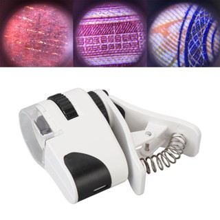 คลิปกล้องจุลทรรศน์ แว่นขยายอัญมณี ขนาดเล็ก ชาร์จ Usb ไฟ Led ส่องสว่าง เครื่องประดับ สําหรับสักขนตา