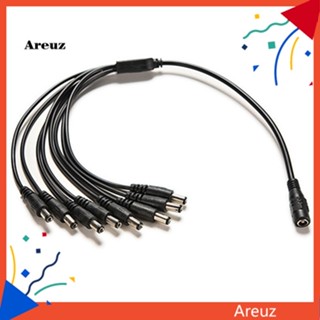 Are DC 12V 1 Female to 8 Male สายเคเบิ้ลพาวเวอร์ซัพพลาย สําหรับกล้องวงจรปิดรักษาความปลอดภัย