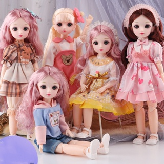 ตุ๊กตาเจ้าหญิง 3D 20 ข้อต่อ 30 ซม. 1 ส่วน 6 BJD พร้อมเสื้อผ้า ของเล่น สําหรับเด็กผู้หญิง