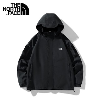 เสื้อแจ็กเก็ตกันฝน มีฮู้ด ลาย The North Face แฟชั่นฤดูใบไม้ผลิ และฤดูใบไม้ร่วง สําหรับผู้ชาย รองรับน้ําหนัก 50-120 กก.