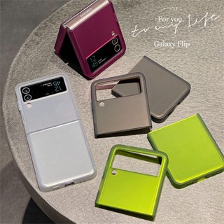 เคสโทรศัพท์มือถือ แบบหน้าจอพับได้ ชุบไฟฟ้า หรูหรา สีสันสดใส สําหรับ Samsung Galaxy Z Flip4 3 5G