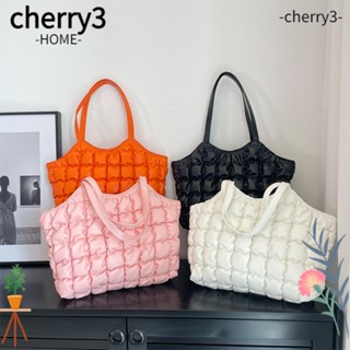 Cherry3 กระเป๋าสะพายไหล่ ทรงโท้ท จุของได้เยอะ แฟชั่นฤดูหนาว สําหรับสตรี