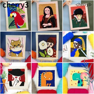 CHERRY3 ชุดอุปกรณ์เย็บปักถักร้อย สะดึงเข็ม สําหรับผู้เริ่มต้น ตกแต่งบ้าน