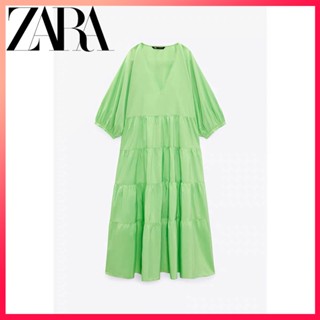 Zara ฤดูร้อนใหม่ TRF ผู้หญิงชั้นเย็บ poplin เสื้อเชิ้ตชุด