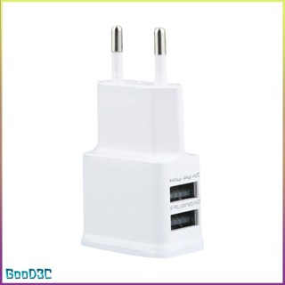 [Ready] 5V 2A Dual Usb Port Eu Plug Ac Wall Charger Adapter For Cellphone Tablet [P/3]