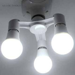 3 in 1/4 in 1/5 in 1 E27 to E27 ฐานซ็อกเก็ต ตัวแยกหลอดไฟ LED #Q [alloetools.th]