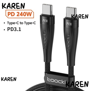 Karen PD 240W สําหรับ Xiaomi สายซิงค์ข้อมูลความเร็วสูง USB C เป็น USB C ชาร์จเร็ว